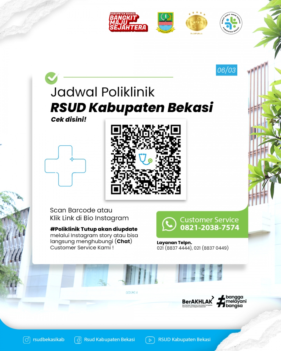 Jadwal Poliklinik RSUD Kabupaten Bekasi Cek Disini!