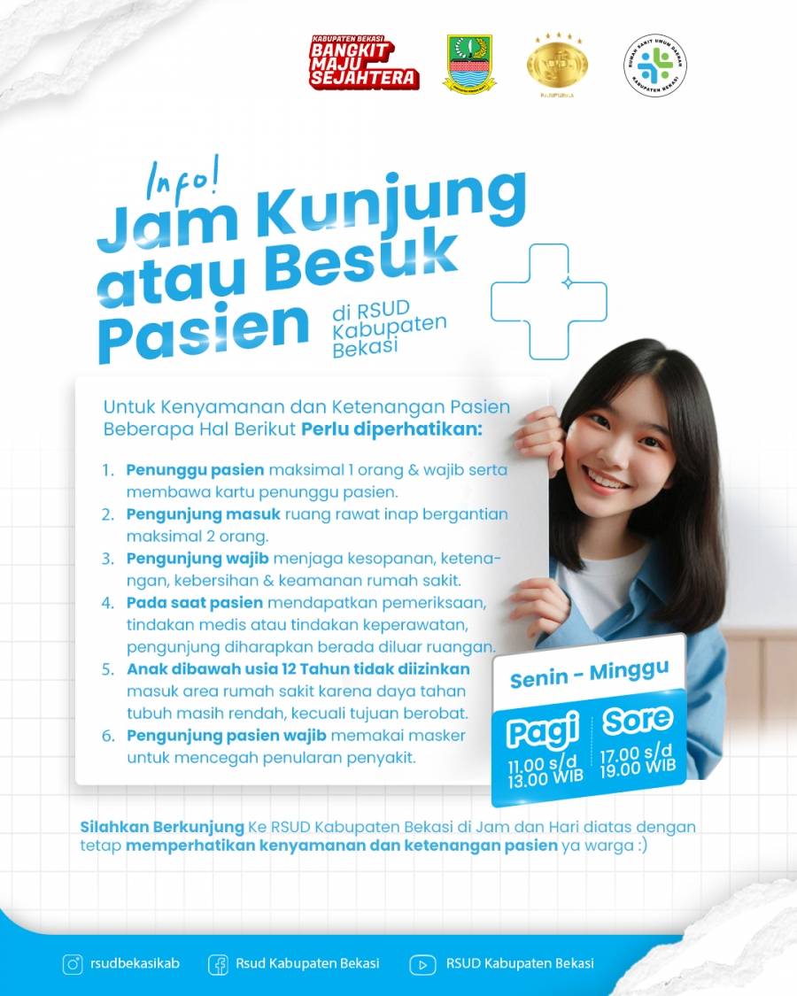 Info Jam Kunjung atau Besuk Pasien di RSUD Kabupaten Bekasi